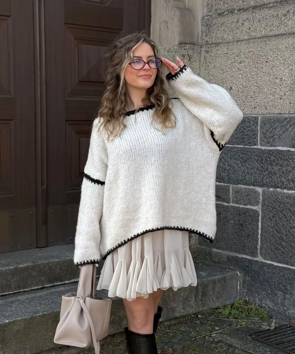 Pullover Helena Beige – Bild 8